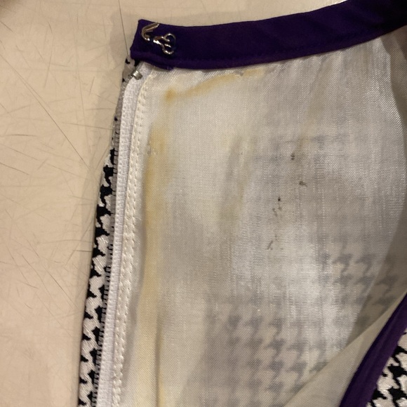 St. Gillian’s Ladies Vintage 100% Silk Dress.  Houndstooth Design.  Size 8. - Picture 9 of 9